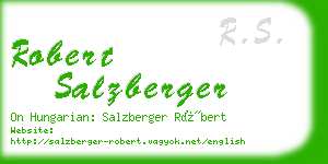 robert salzberger business card